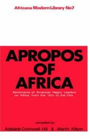 Tapa de Apropos of Africa