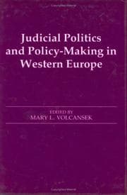 Tapa de Judicial politics and policy-making in Western Europe