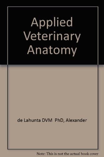 Tapa de Applied veterinary anatomy