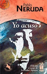 Tapa de Yo acuso. Pablo Neruda