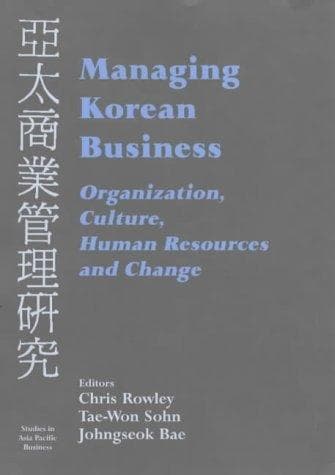 Tapa de Managing Korean Business