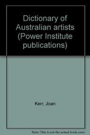Tapa de Dictionary of Australian artists