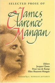 Tapa de Selected prose of James Clarence Mangan
