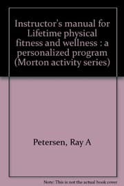 Tapa de Instructor's manual for Lifetime physical fitness and wellness