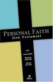 Tapa de Personal faith New Testament