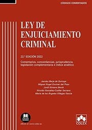 Tapa de Ley de Enjuiciamiento Criminal - Código comentado