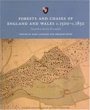Tapa de Forests and chases of England and Wales, c.1500 to c.1850