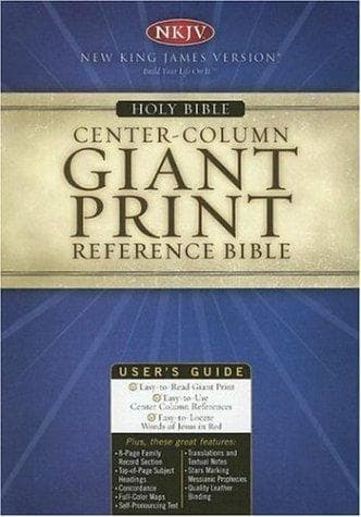 Tapa de Giant Print Center-Column Reference Bible