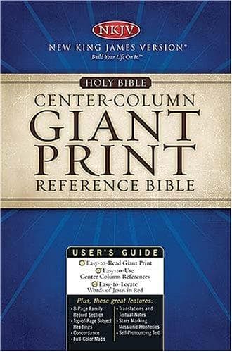 Tapa de Giant Print Center-Column Reference Bible