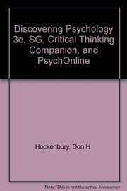 Tapa de Discovering Psychology 3e, SG, Critical Thinking Companion, and PsychOnline
