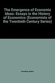 Tapa de The emergence of economic ideas
