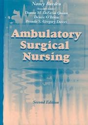 Tapa de Ambulatory surgical nursing
