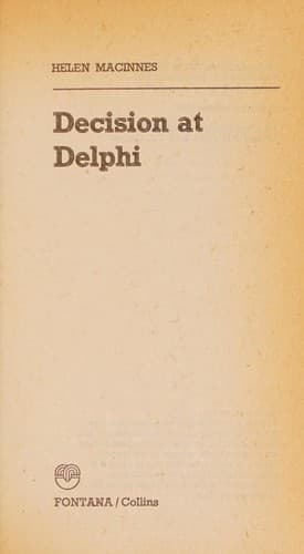 Tapa de Decision At Delphi (Keith Jennison Book)