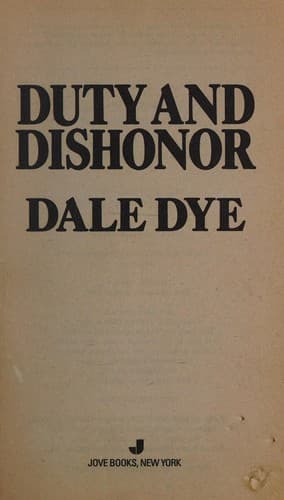 Tapa de Duty and dishonor