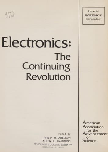 Tapa de Electronics, the continuing revolution