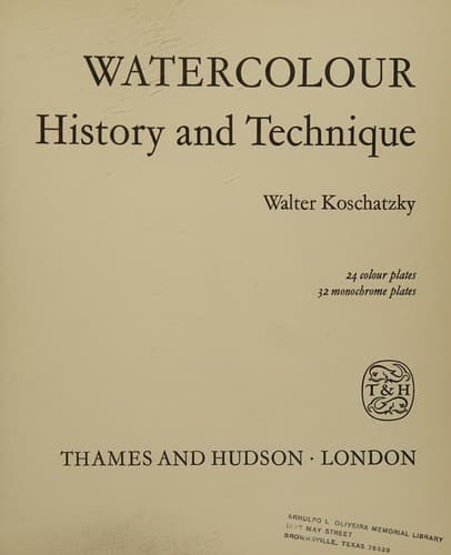 Tapa de Watercolour, history and technique