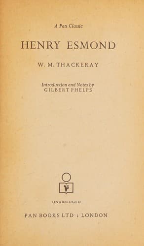 Tapa de Henry Esmond