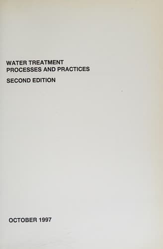 Tapa de Water Treatment Processes and Practices