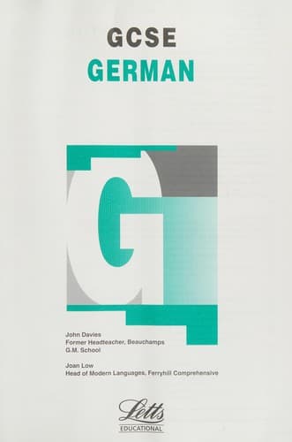 Tapa de GCSE German (GCSE Study Guide)