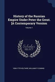 Tapa de History of the Russian Empire under Peter the Great. [a Contemporary Version; Volume 1