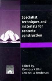 Tapa de Specialist techniques and materials for concrete construction