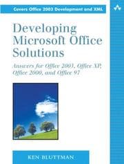 Tapa de Developing Microsoft Office solutions