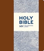 Tapa de NIV Journalling Brown Imitation Leather Bible with Clasp