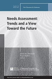 Tapa de Needs Assessment : Trends and a View Toward the Future