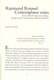 Tapa de Raymond Roussel contemplator enim