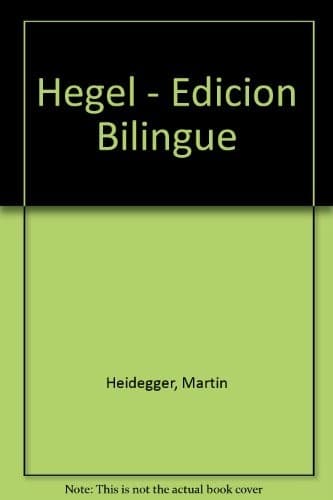 Tapa de Hegel - Edicion Bilingue