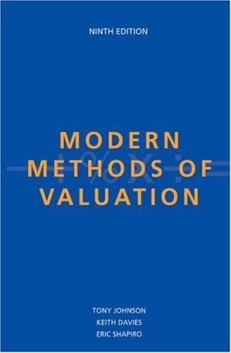 Tapa de Modern methods of valuation