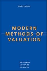 Tapa de Modern methods of valuation