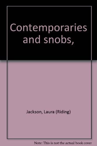 Tapa de Contemporaries and snobs