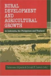 Tapa de Rural development and agricultural growth in Indonesia, the Philippines and Thailand