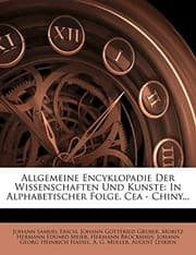 Tapa de Allgemeine Encyklopadie Der Wissenschaften Und Kunste