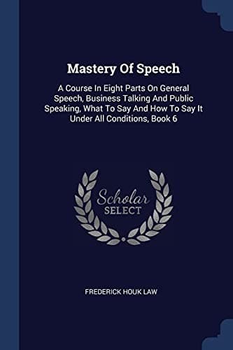 Tapa de Mastery of Speech