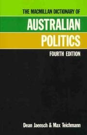 Tapa de The Macmillan dictionary of Australian politics