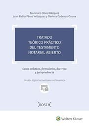 Tapa de Tratado teórico práctico del testamento notarial abierto