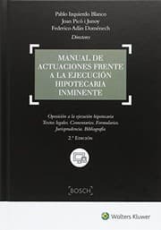 Tapa de Manual de actuaciones frente a la ejecución hipotecaria inminente