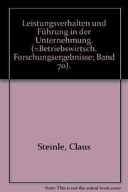 Tapa de Leistungsverhalten und Führung in der Unternehmung