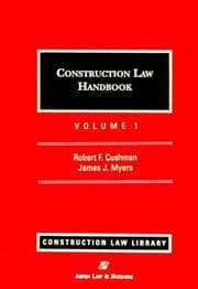 Tapa de Construction Law Handbook