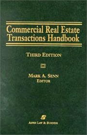 Tapa de Commercial Real Estate Transactions Handbook