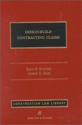 Tapa de Design-build contracting claims