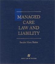 Tapa de Managed care law and liability