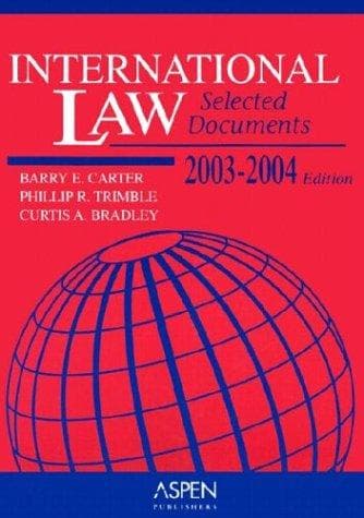 Tapa de International Law 2003-2004