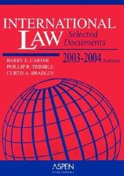 Tapa de International Law 2003-2004
