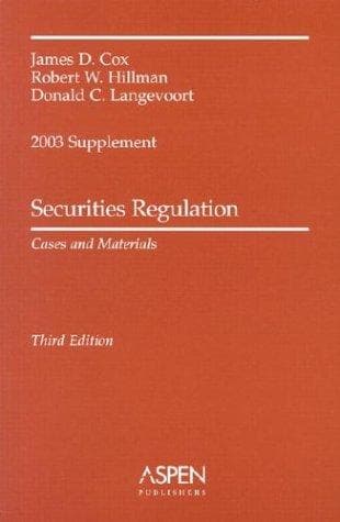 Tapa de Securities Regulation