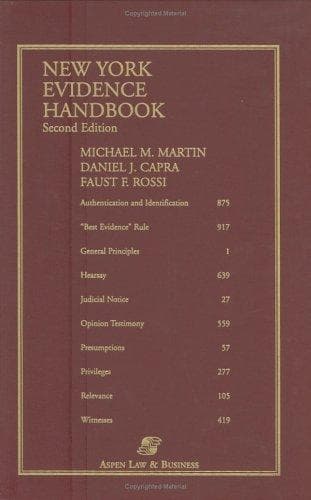 Tapa de New York Evidence Handbook