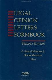 Tapa de Legal opinion letters formbook