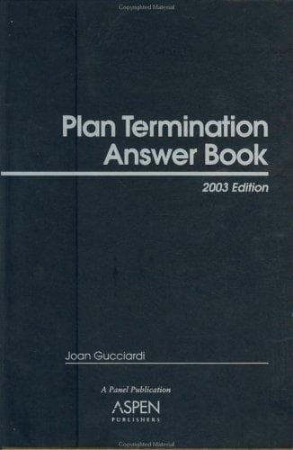 Tapa de Plan Termination Answer Book, 2003